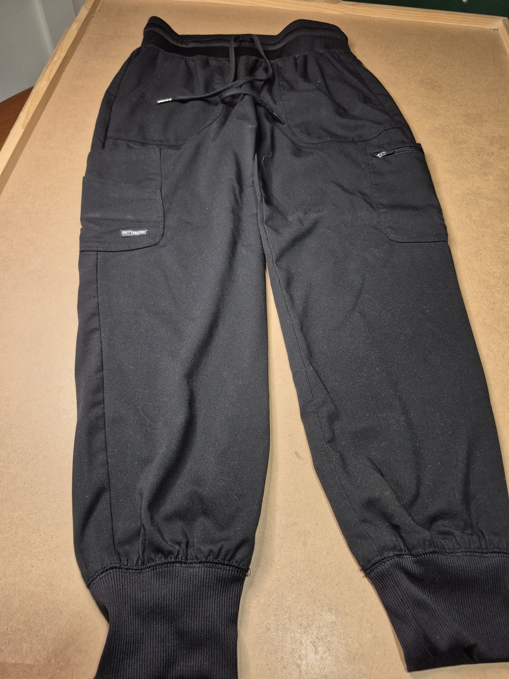 Grey's Anatomy Black Cargo Jogger Scrub Pants